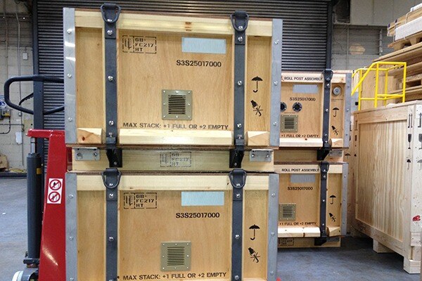 MPAS services from IES - warehouse crates
