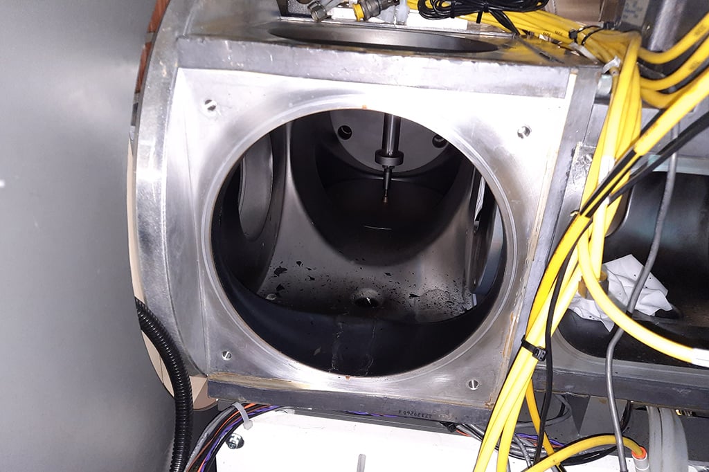GSD Implanter Process Chamber Model Internal Beam Line Tunnel with Phosphorus Contamination